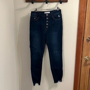 KanCan button front high rise jeans